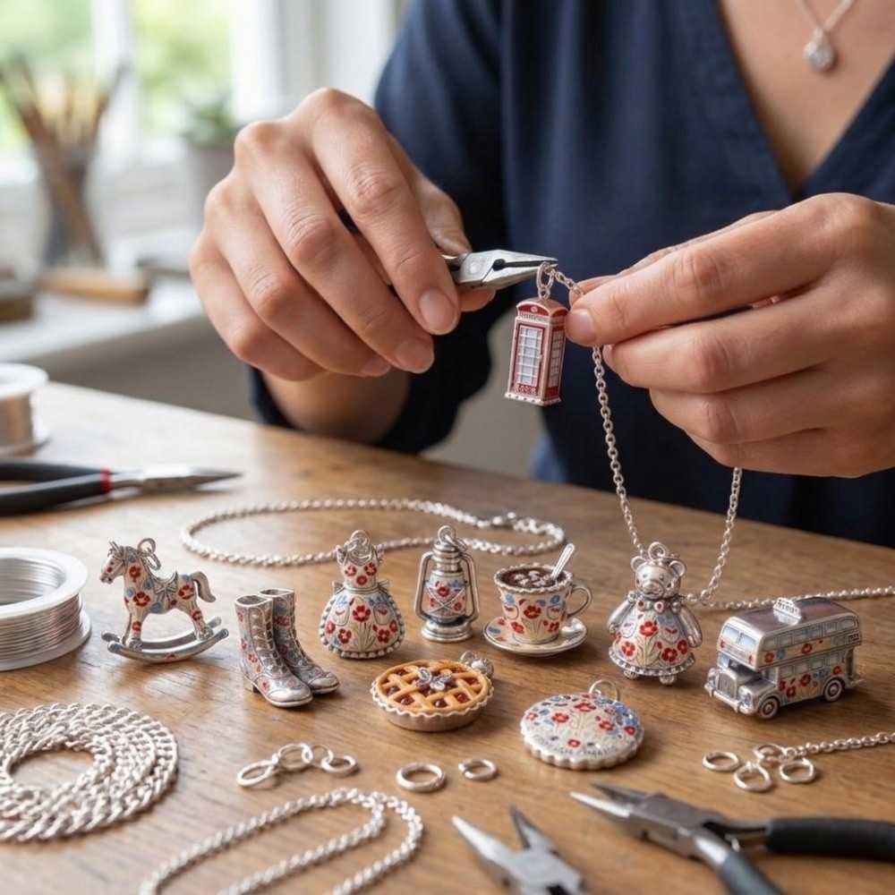 Miniaturowe zawieszki ze stali – Jewelry Making London recenzja i cena